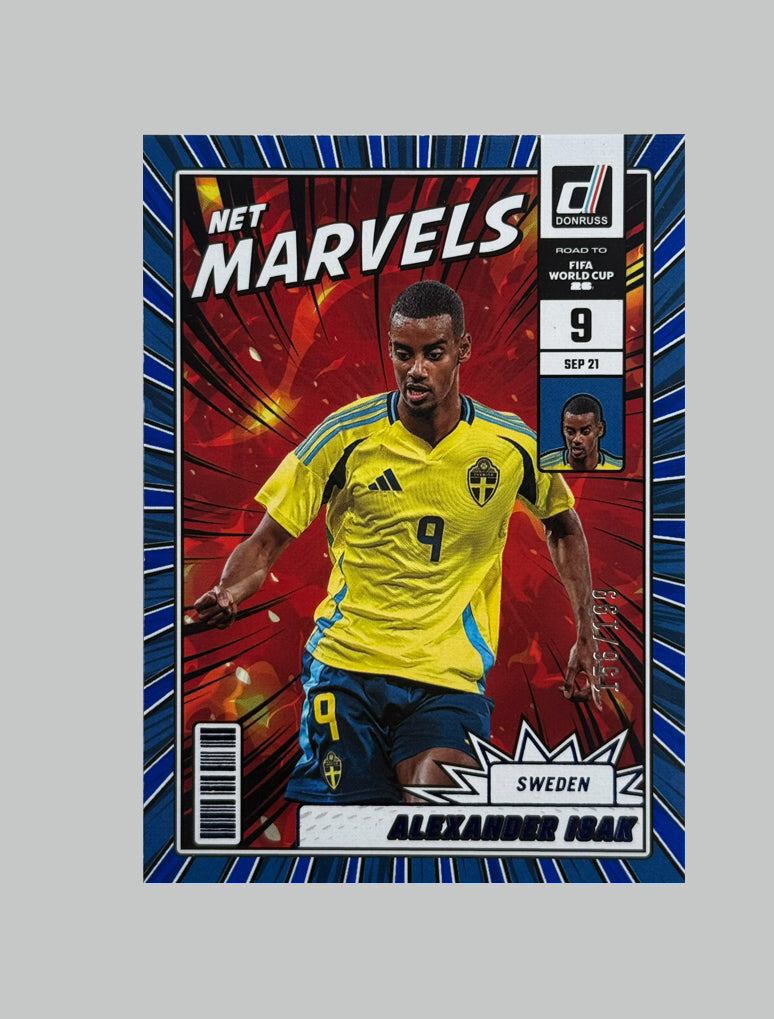 Panini Donruss Road to World Cup 2025-26 Alexander Isak Net Marvels 156/199