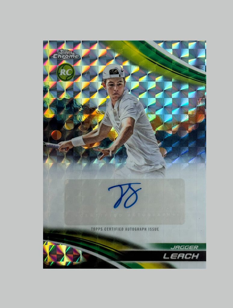Topps Chrome Tennis 2025 Jagger Leach (RC) Geometric Refractor Auto