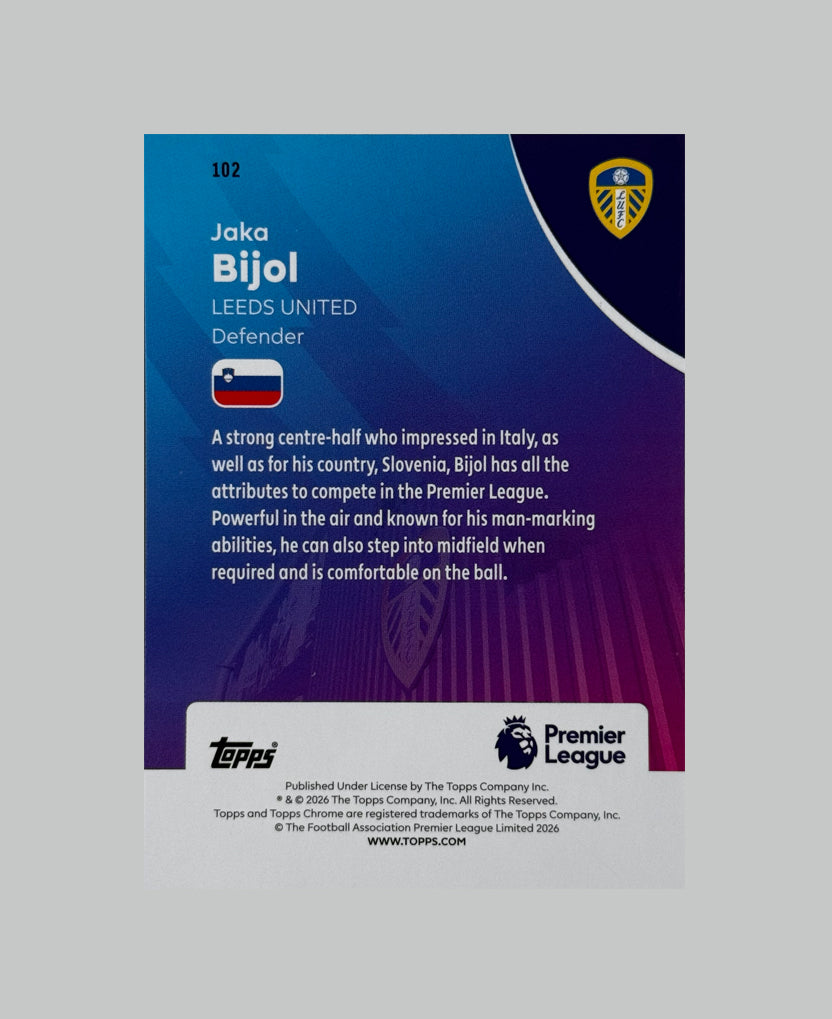 Topps Chrome Premier League 2026 Jaka Bijol 027/299
