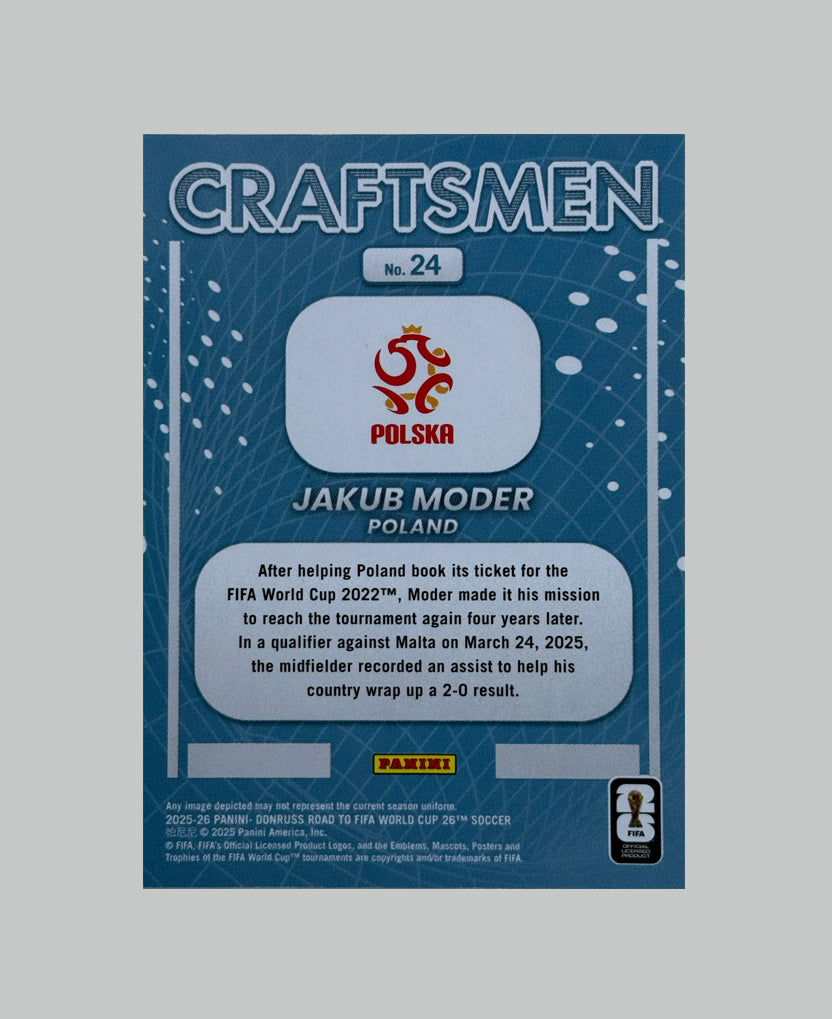 Panini Donruss Road to World Cup 2025-26 Jakub Moder Craftsman 43/99