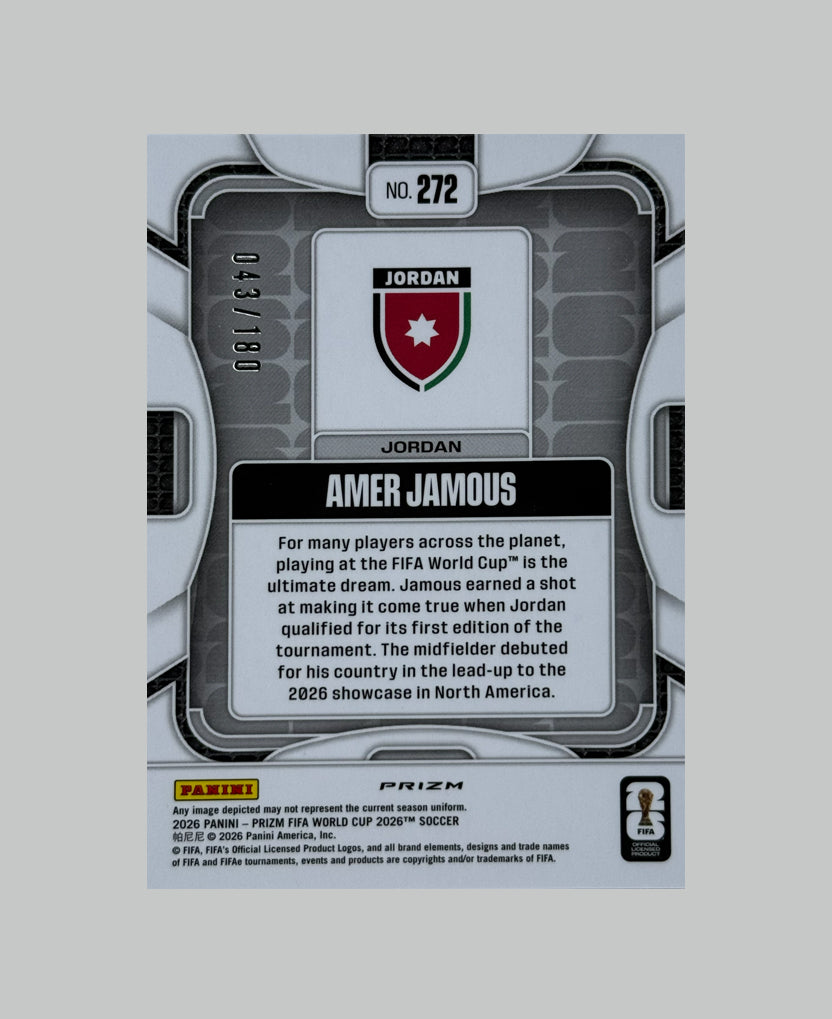 Panini Prizm World Cup 2026 Amer Jamous (RC) 043/180