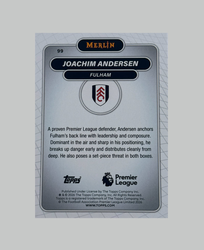 Topps Merlin Premier League 2025-26 Joachim Andersen 70/75