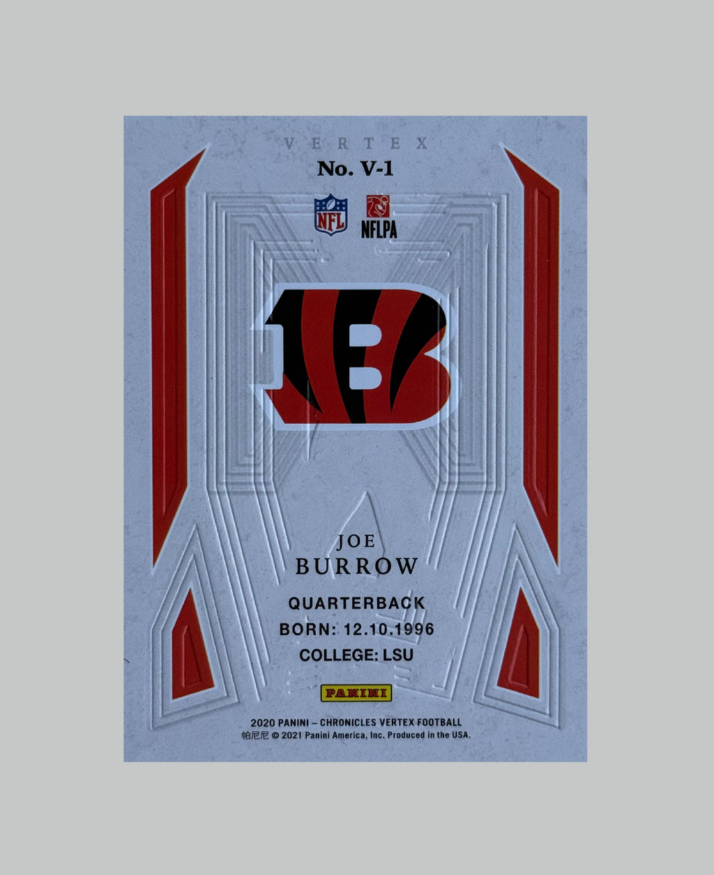 Panini Chronicles 2020 Joe Burrow (RC)