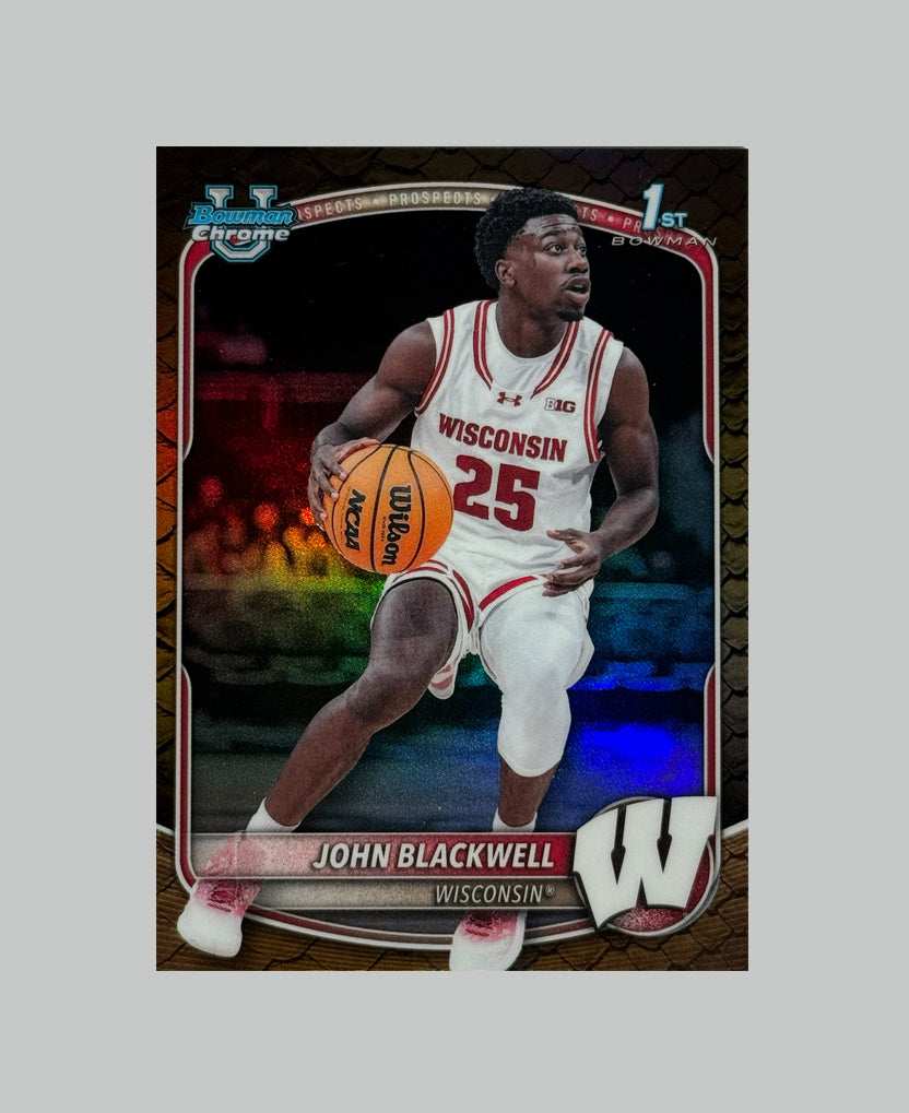 Topps Bowman U 2025-26 John Blackwell 1st Reptilian Refractor