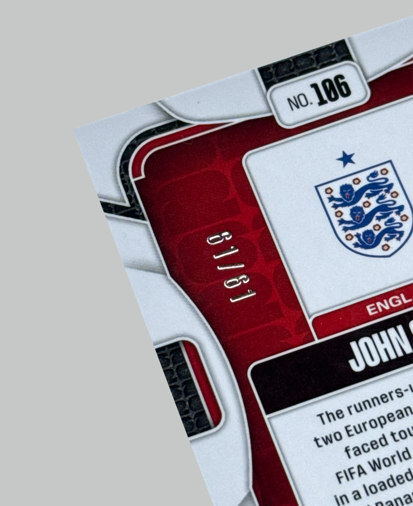 Panini Prizm World Cup 2026 John Stones 61/61