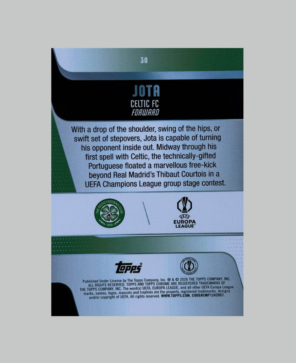 Topps Chrome UCC 2025-26 Jota
