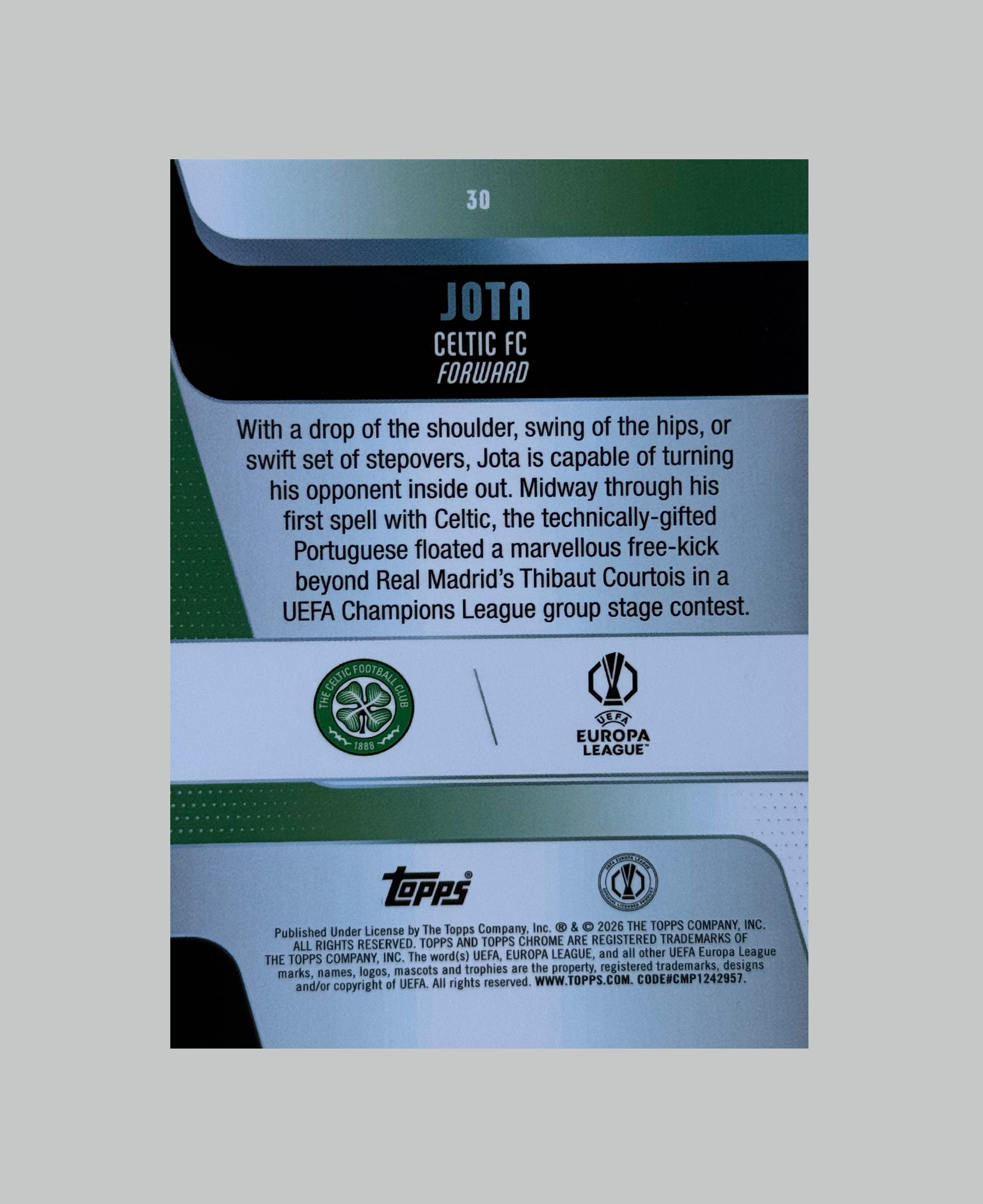 Topps Chrome UCC 2025-26 Jota