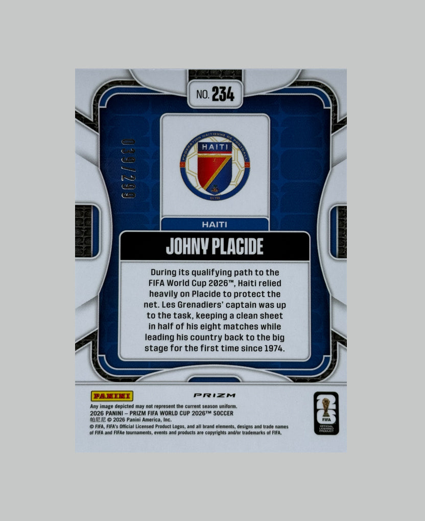 Panini Prizm World Cup 2026 Johny Placide (RC) 039/299