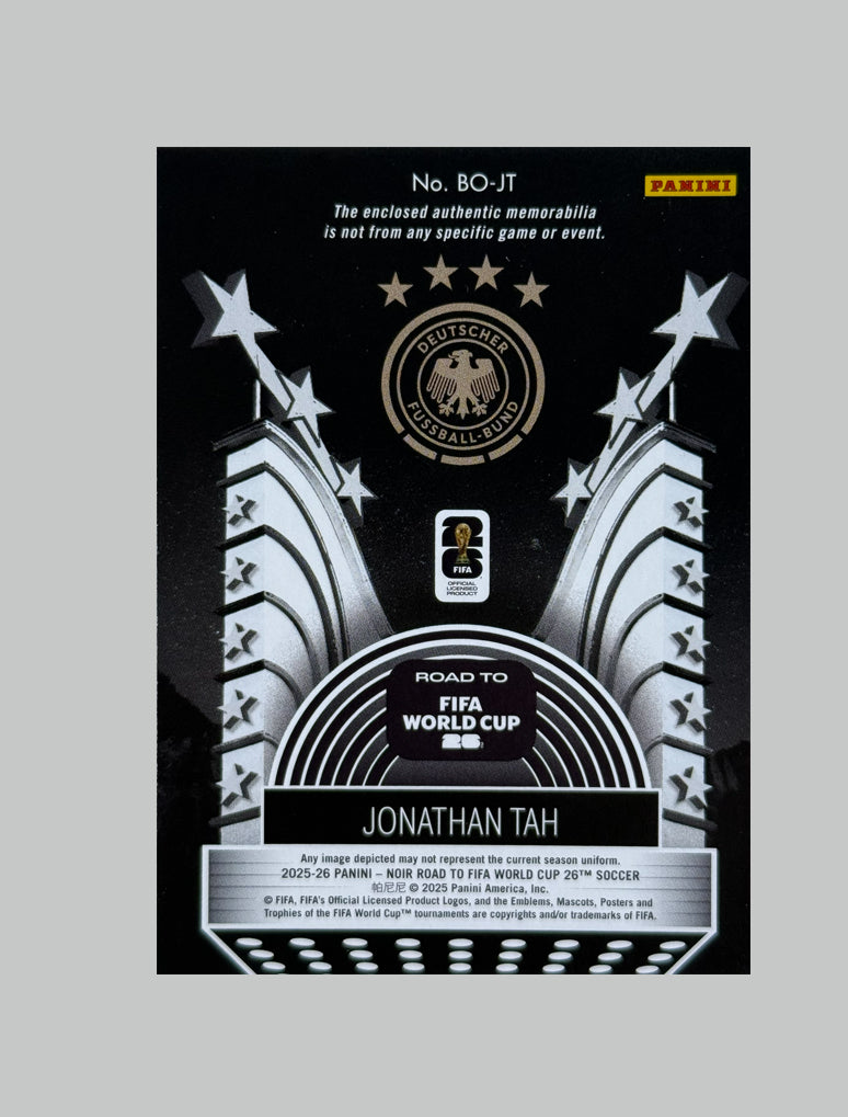 Panini Noir 2025-26 Jonathan Tah Box Office Materials 33/70 Relic