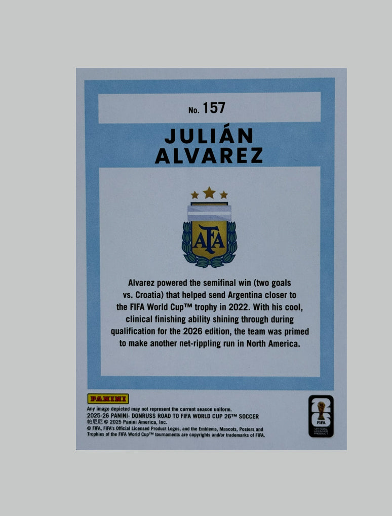 Panini Donruss Road to World Cup 2025-26 Julian Alvarez 033/199