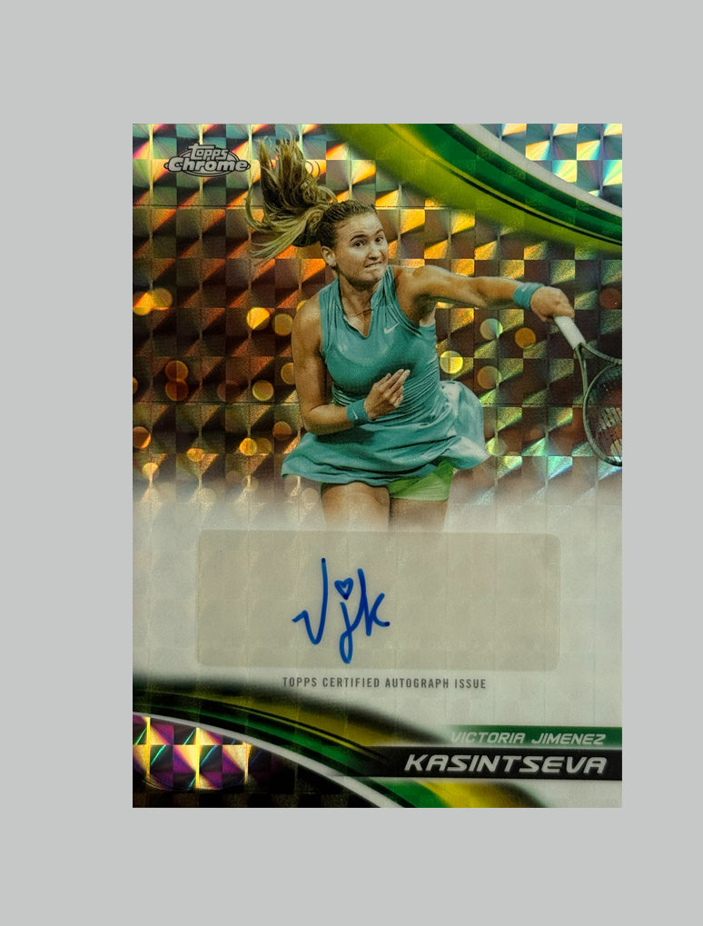 Topps Chrome Tennis 2025 Victoria Jimenez Kasintseva Geometric Refractor Auto