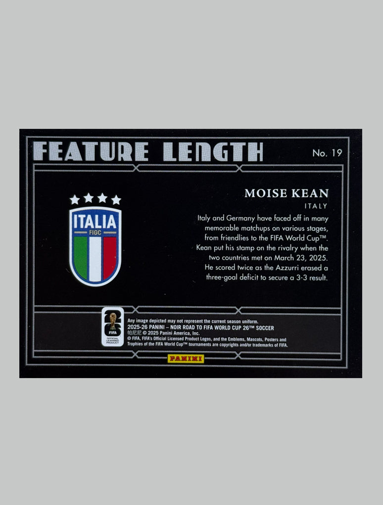 Panini Noir 2025-26 Moise Kean 10/30
