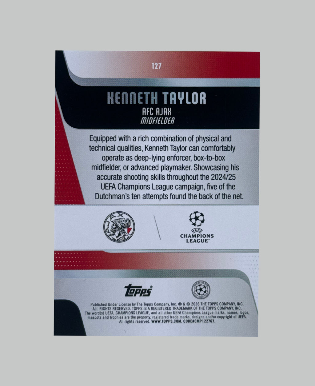 Topps UCC 2025-26 Kenneth Taylor 155/250