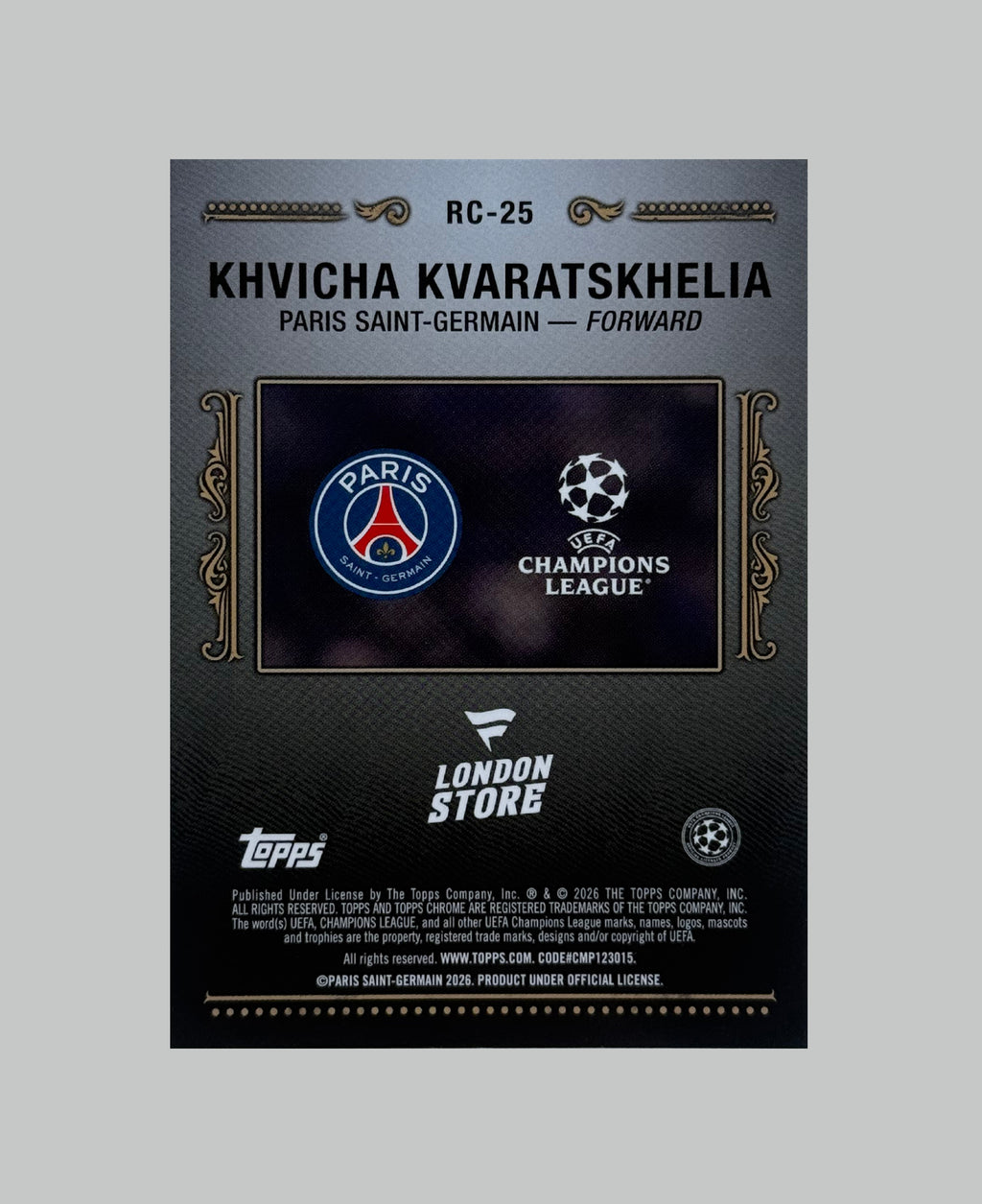Topps UCC 2025-26 Khvicha Kvaratskhelia Regency London Exclusive