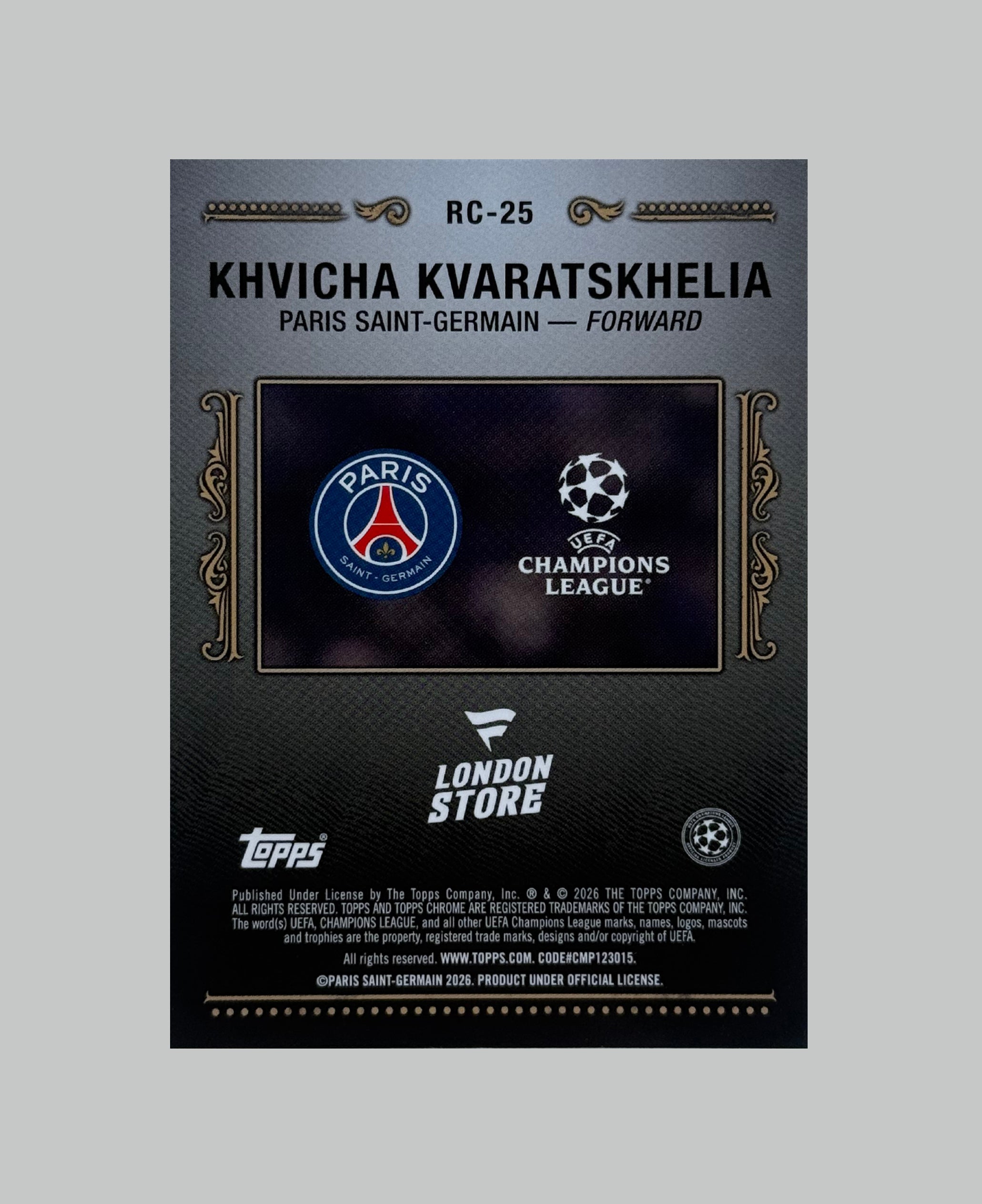 Topps UCC 2025-26 Khvicha Kvaratskhelia Regency London Exclusive