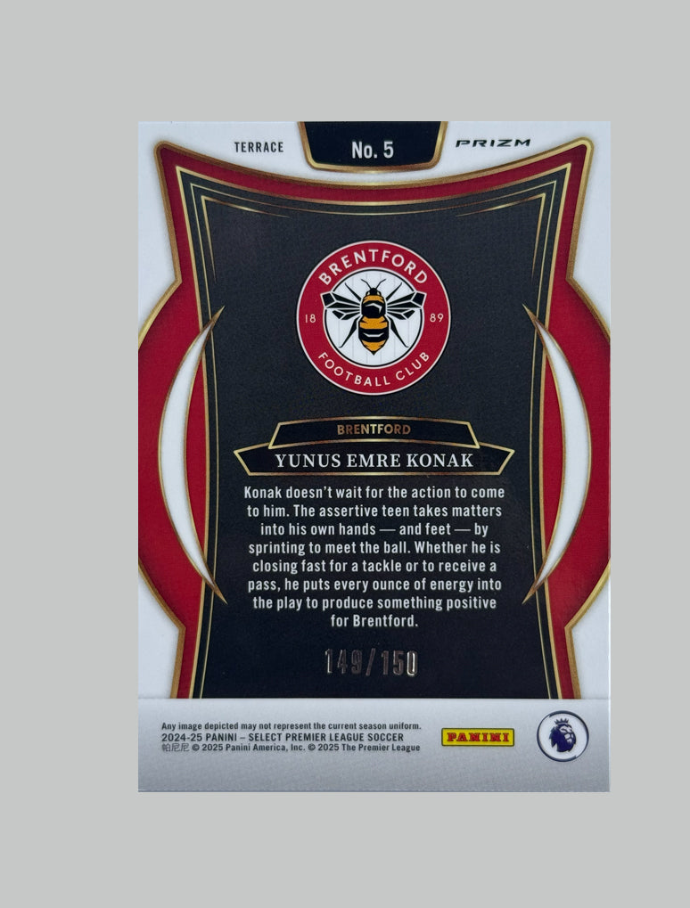 Panini Select Premier League 2024-25 Yunus Emre Konak (RC) 149/150
