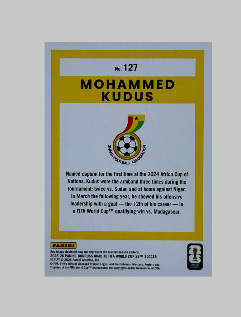 Panini Donruss Road to World Cup 2025-26 Mohammed Kudus 070/199