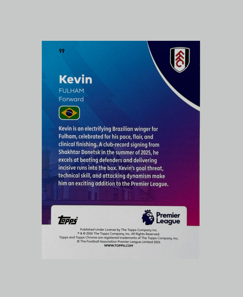 Topps Chrome Premier League 2026 Kevin 099/150