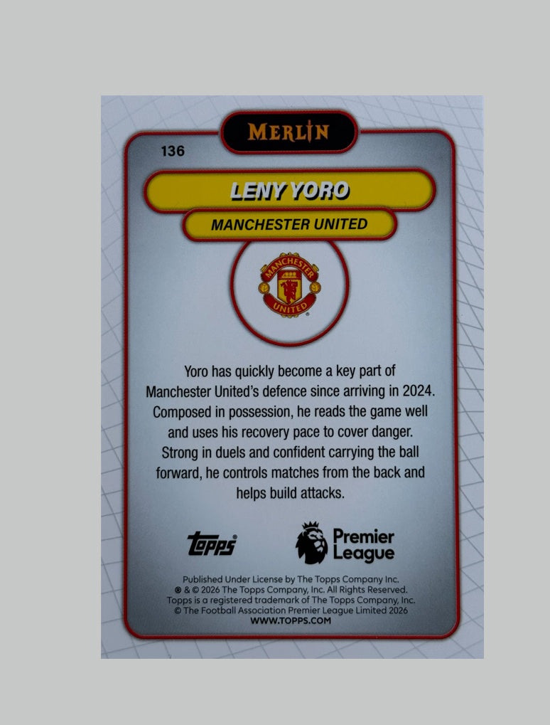 Topps Merlin Premier League 2025-26 Leny Yoro 247/250