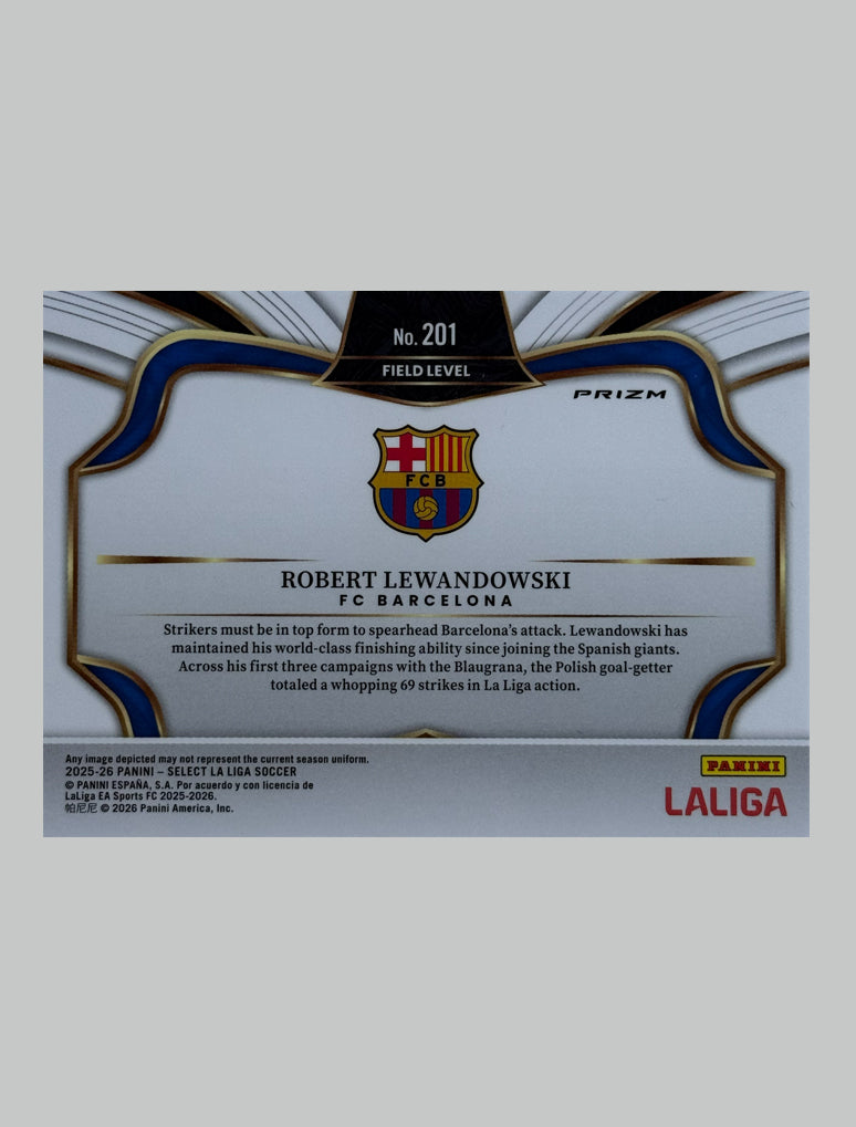 Panini Select La Liga 2025-26 Robert Lewandowski Blue Checker