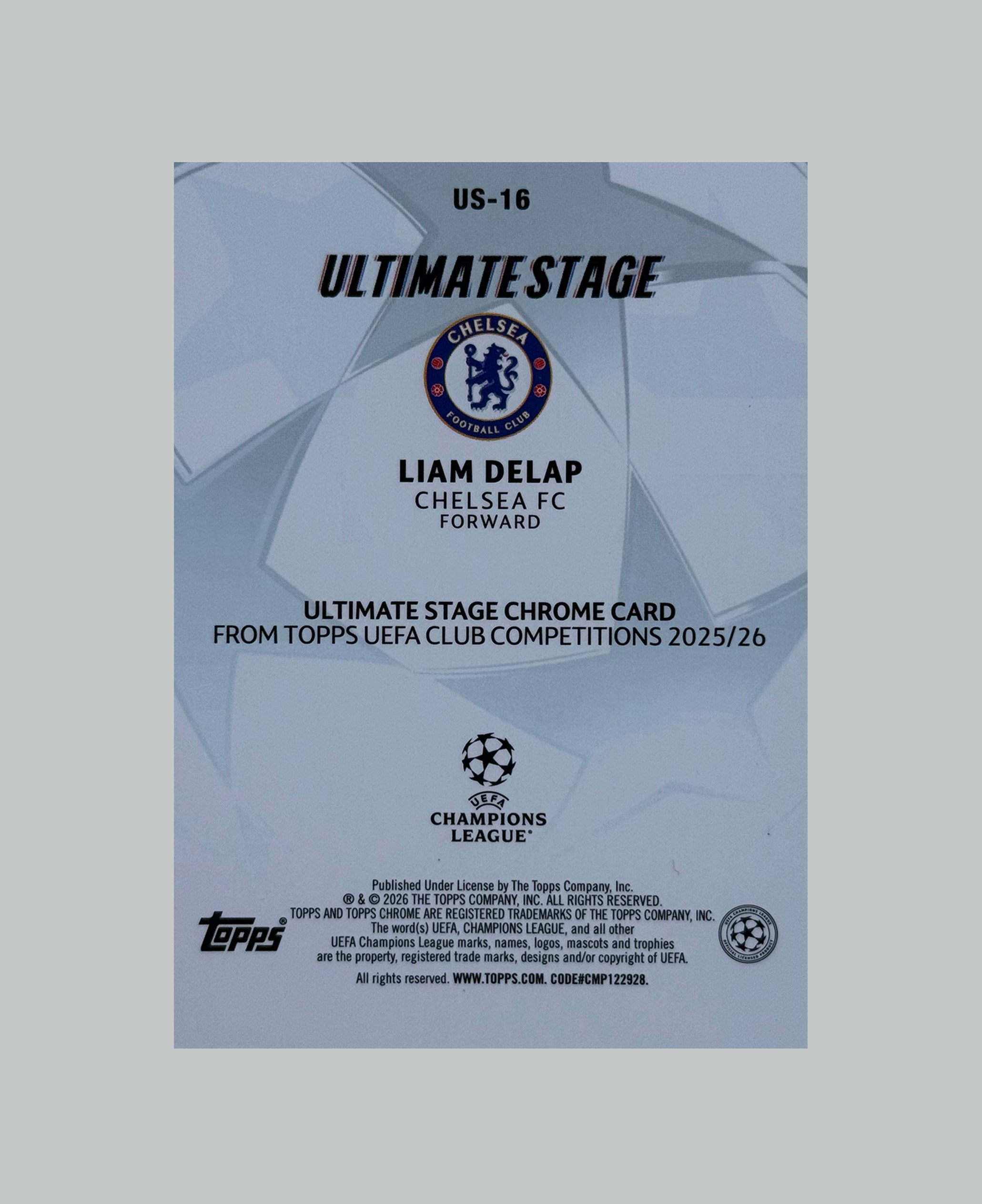 Topps UCC 2025-26 Liam Delap Ultimate Stage