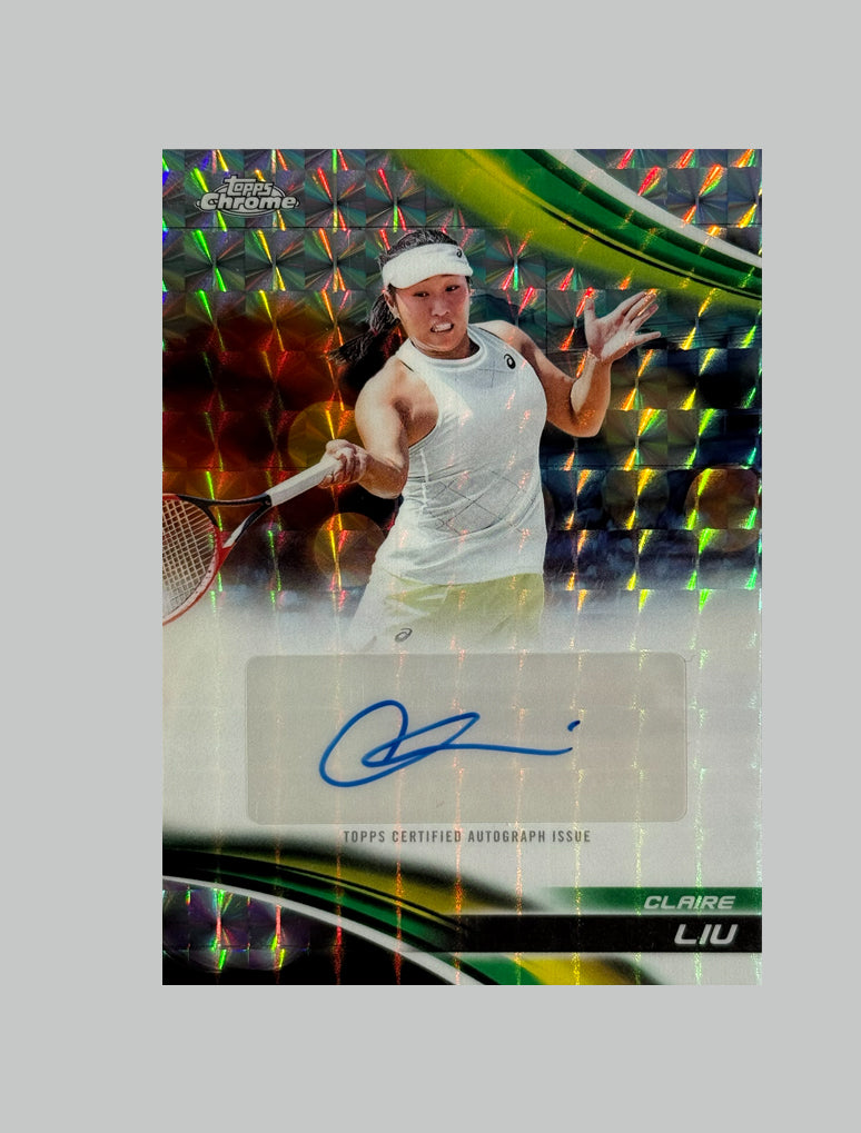 Topps Chrome Tennis 2025 Claire Liu Geometric Refractor Auto