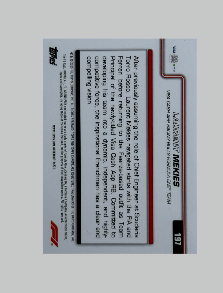 Topps Chrome F1 2025 Laurent Mekies 158/250