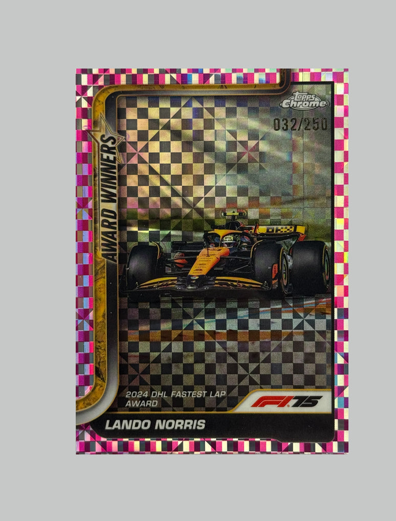 Topps Chrome F1 2025 Lando Norris DHL Fastest Lap 032/250