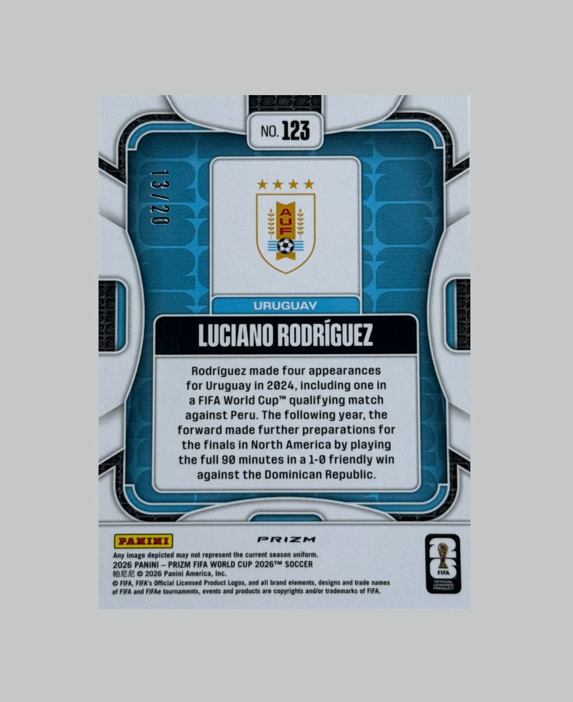 Panini Prizm World Cup 2026 Luciano Rodriguez (RC) 13/20