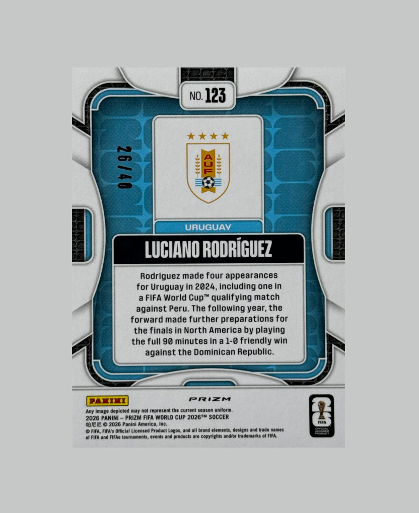 Panini Prizm World Cup 2026 Luciano Rodriguez (RC) 26/40