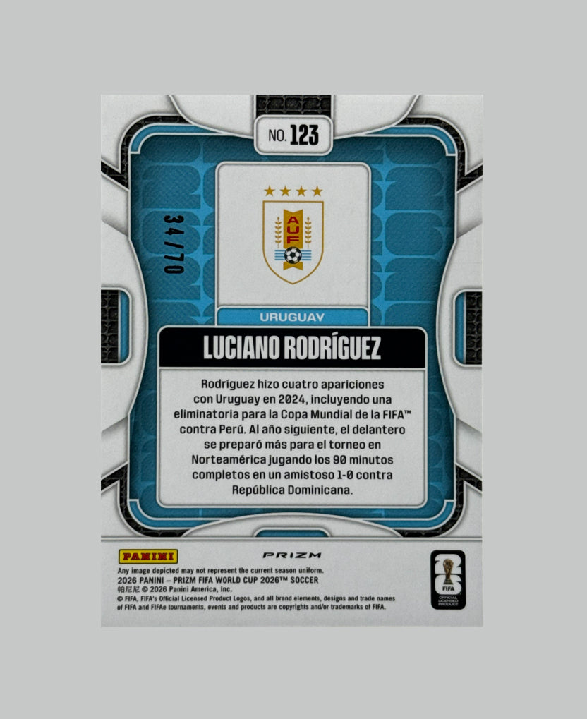 Panini Prizm World Cup 2026 Luciano Rodriguez (RC) 34/70