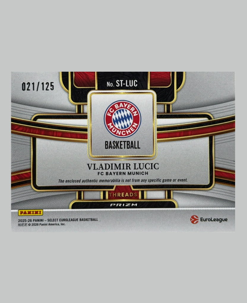 Panini Select Euroleague 2025-26 Vladimir Lucuc 021/125 Relic