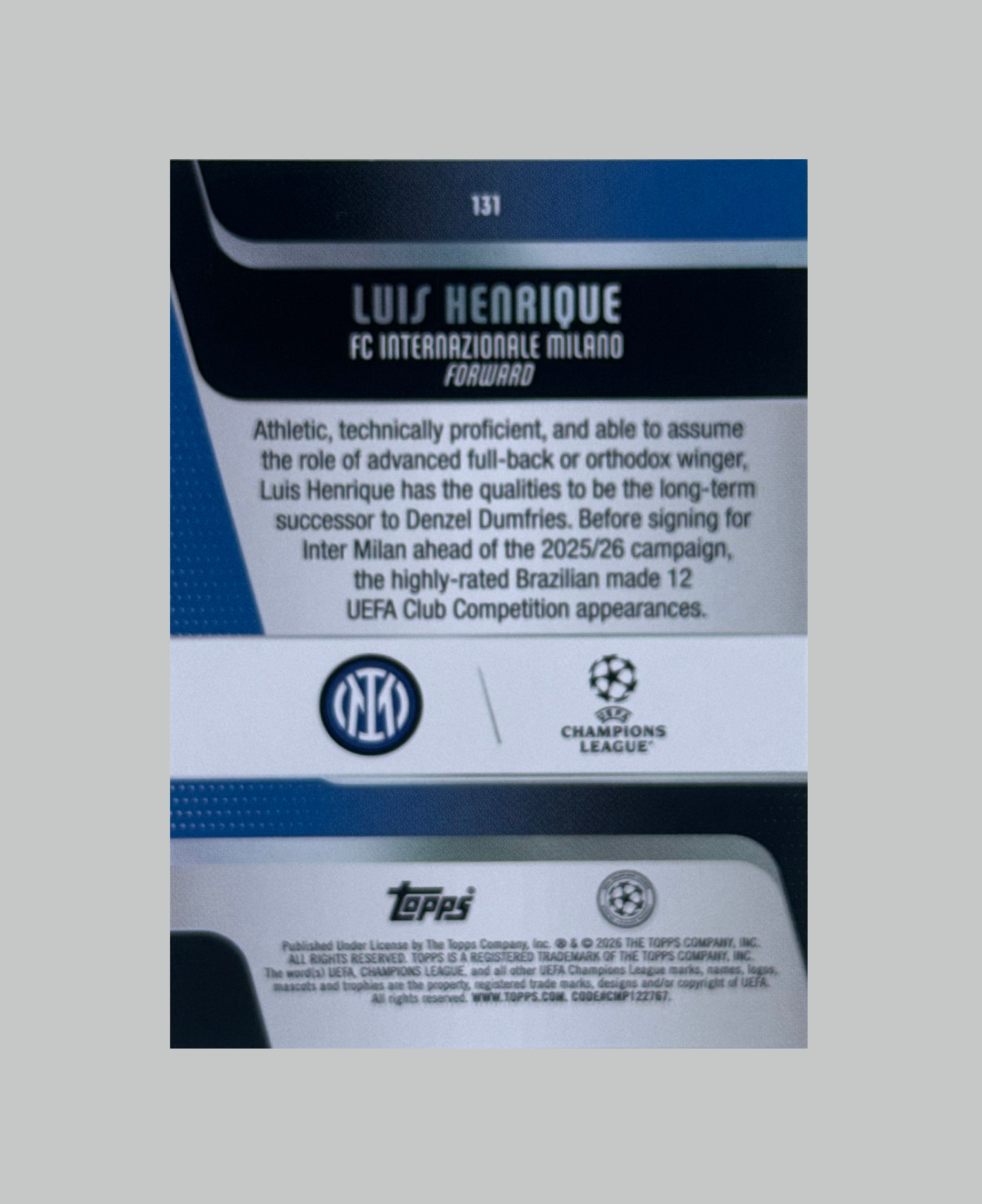Topps UCC 2025-26 Luis Henrique 146/250