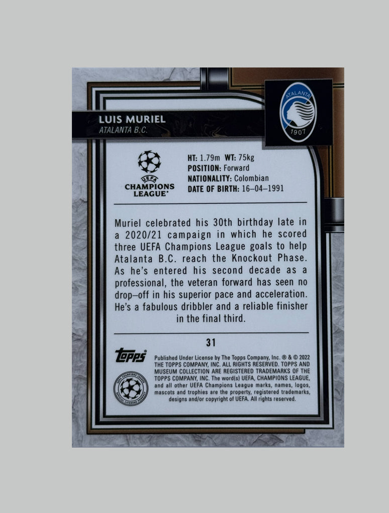 Topps Museum Collection 2022-23 Luis Muriel 77/99