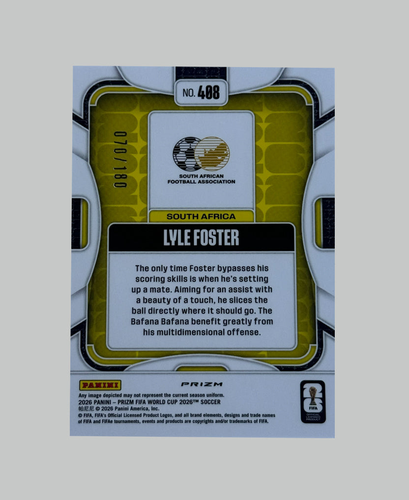 Panini Prizm World Cup 2026 Lyle Foster 070/180