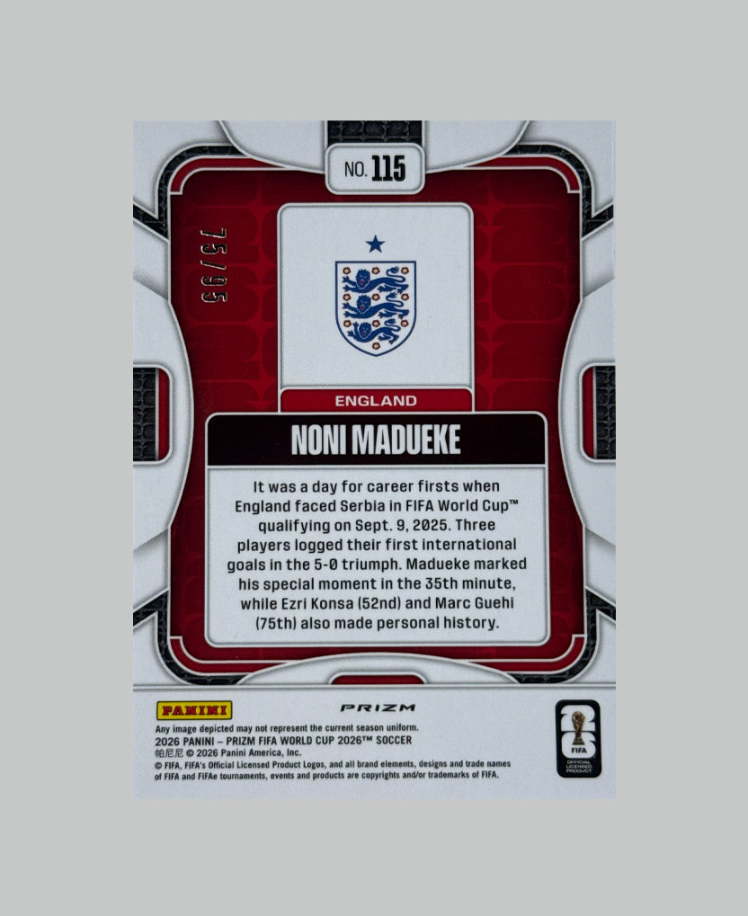 Panini Prizm World Cup 2026 Noni Madueke 75/95