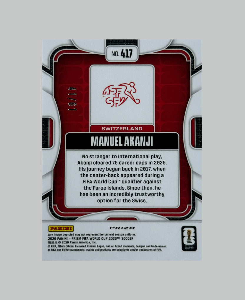 Panini Prizm World Cup 2026 Manuel Akanji 41/61