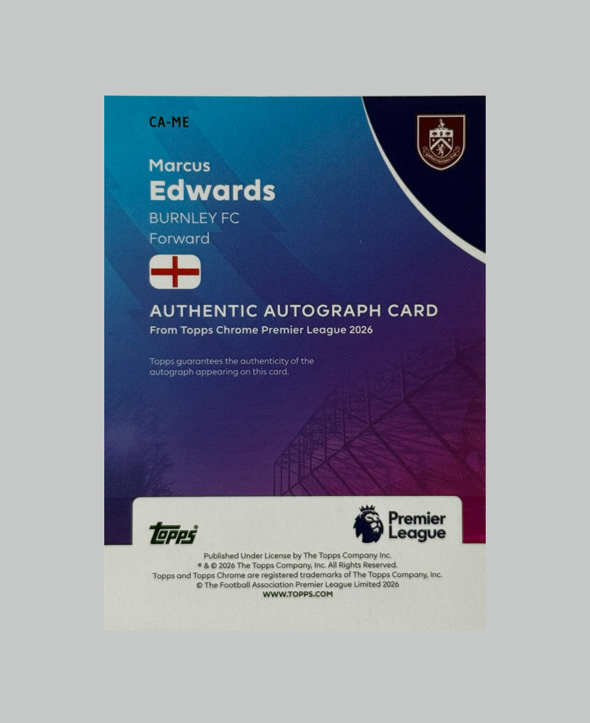 Topps Chrome Premier League 2026 Marcus Edwards Auto Logofractor