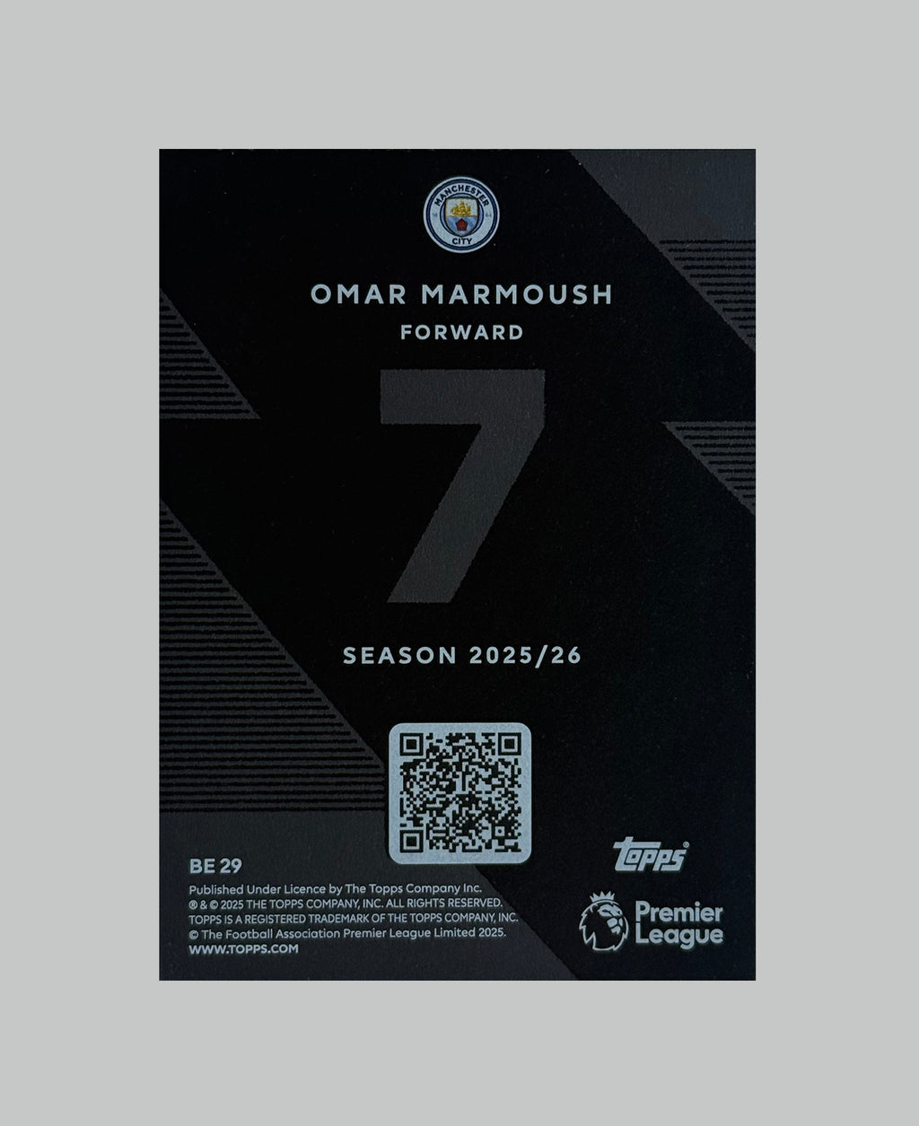 Topps Premier League 2025/26 Omar Marmoush Black Edge