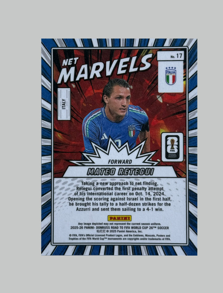 Panini Donruss Road to World Cup 2025-26 Mateo Retegui Net Marvels 113/199