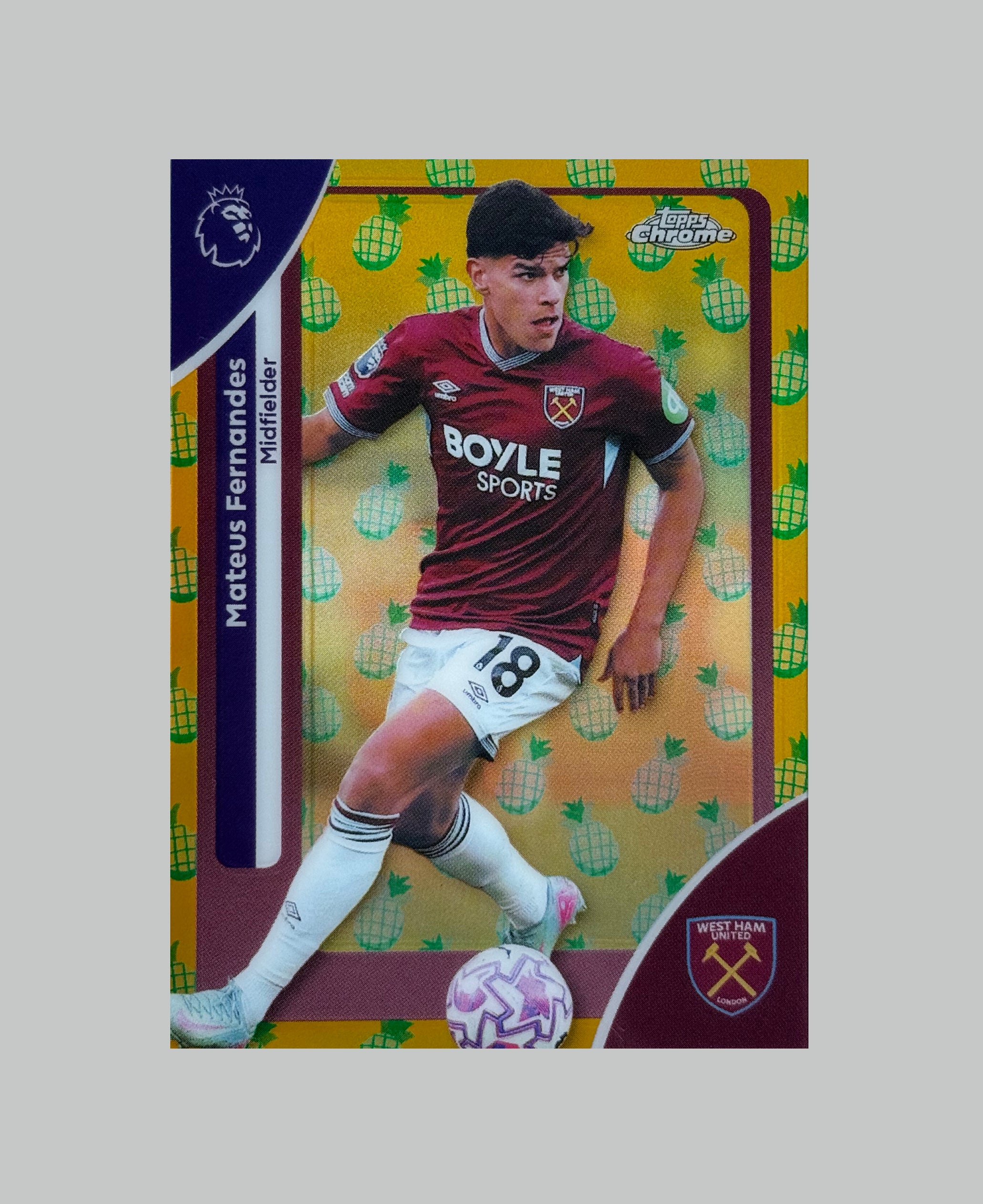 Topps Chrome Premier League 2026 Mateus Fernandes Pineapple