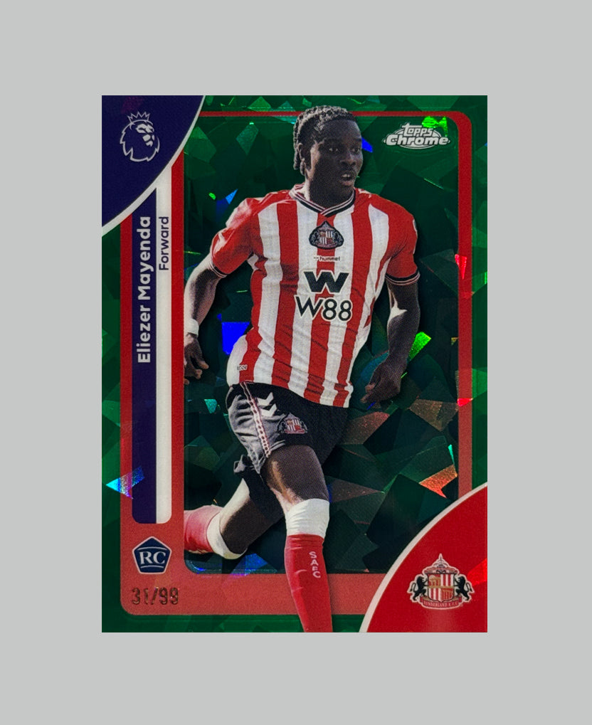 Topps Chrome Premier League 2026 Eliezer Mayenda (RC) 31/99 Sapphire