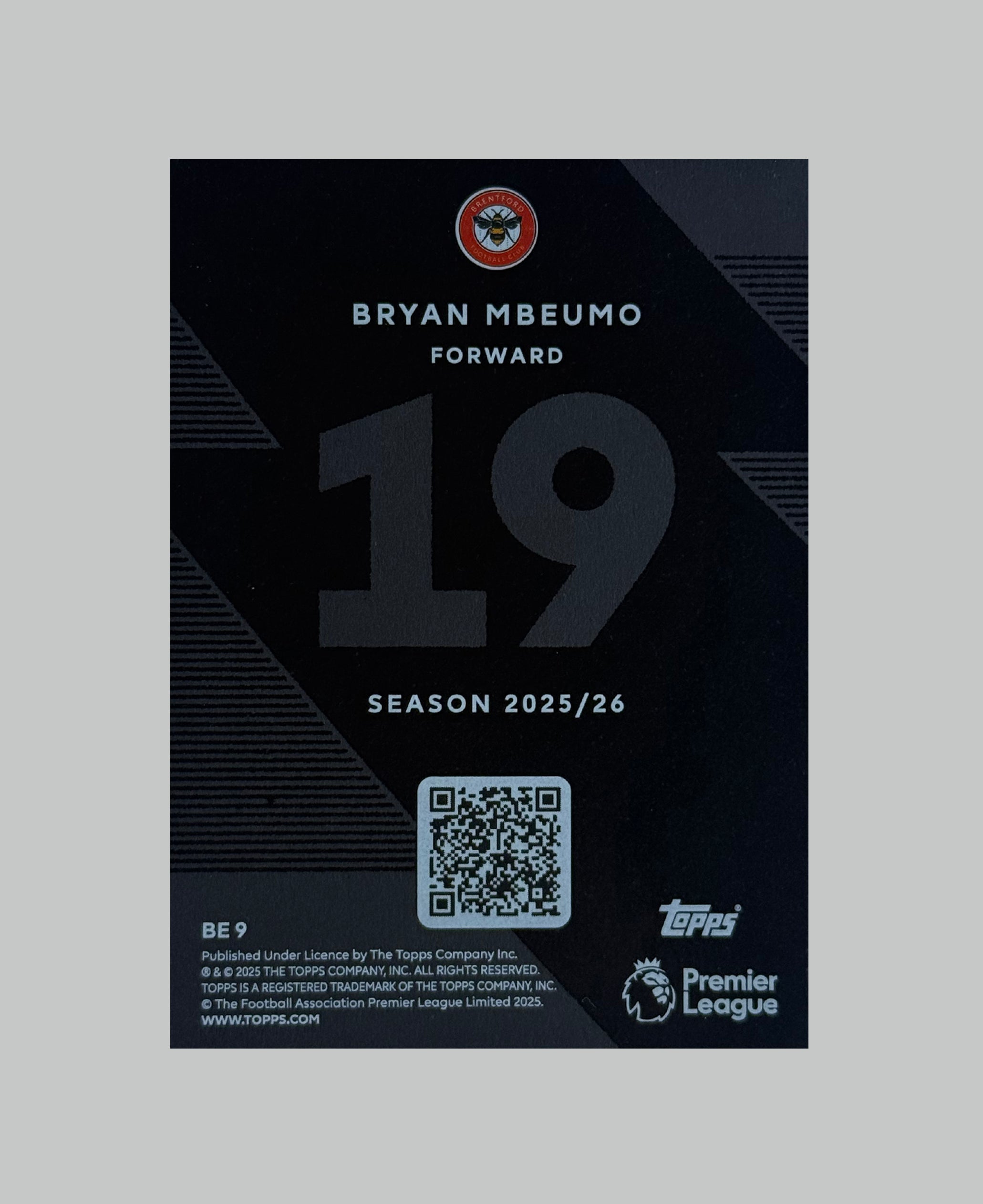 Topps Premier League 2025/26 Bryan Mbeumo Black Edge