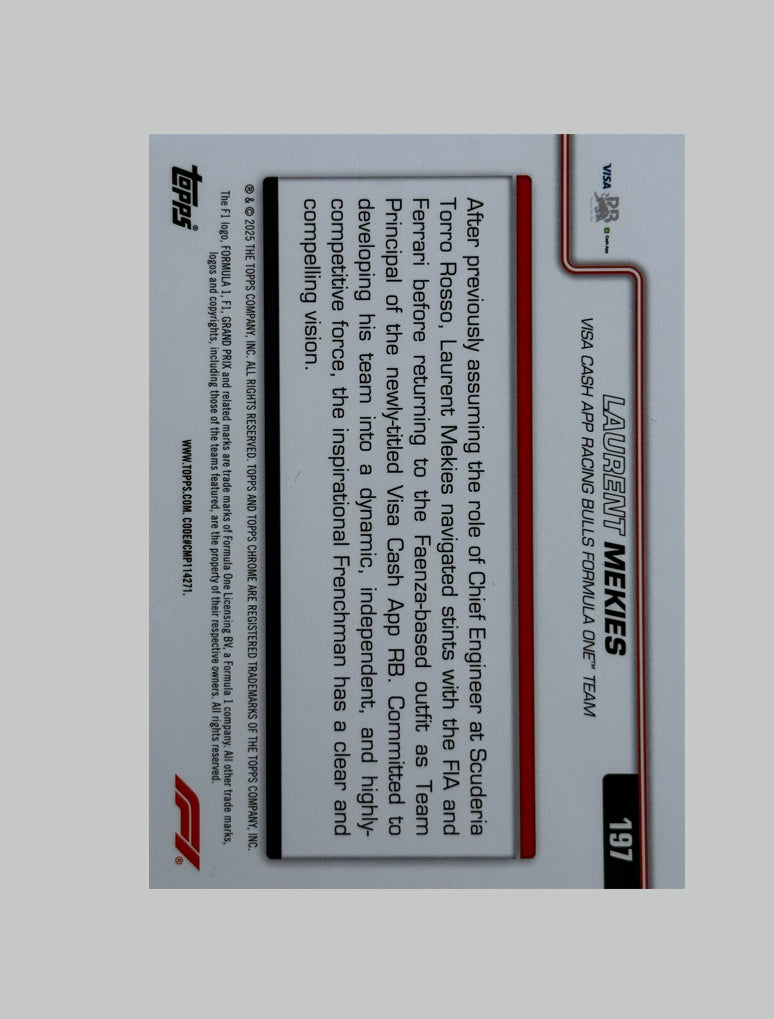 Topps Chrome F1 2025 Laurent Mekies 63/99
