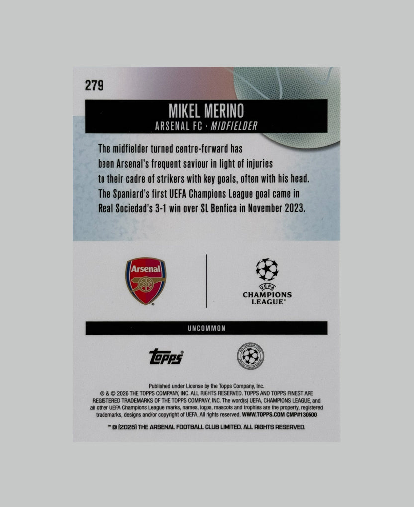 Topps Finest UCC 2025-26 Mikel Merino 044/150