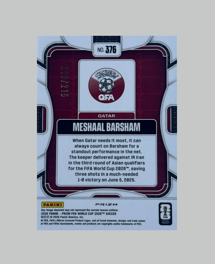 Panini Prizm World Cup 2026 Meshaal Barsham (RC) 210/215