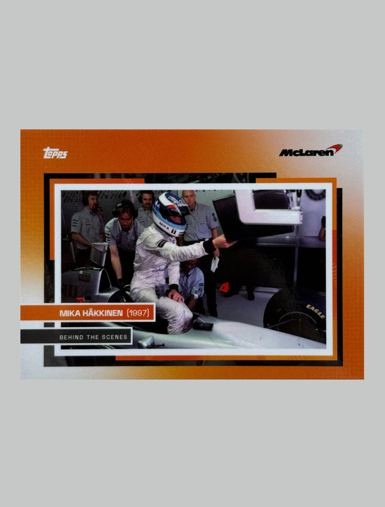 Topps McLaren Racing 2025 Set Mika Hakkinen Behind The Scenes