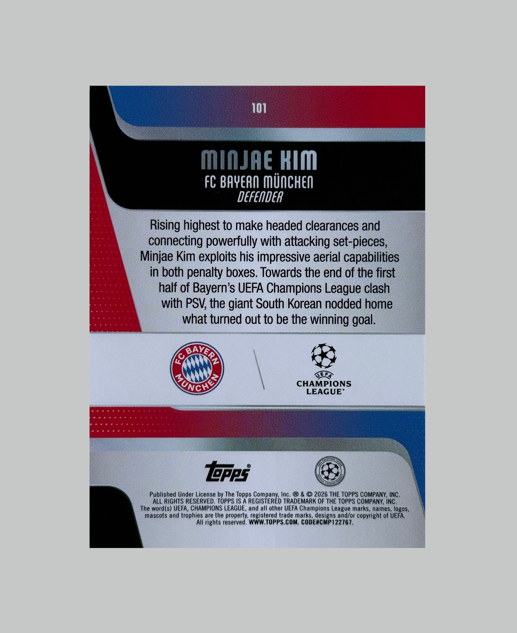 Topps UCC 2025-26 Minjae Kim 030/150