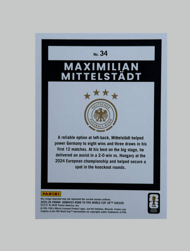 Panini Donruss Road to World Cup 2025-26 Maximilian Mittelstadt 08/49