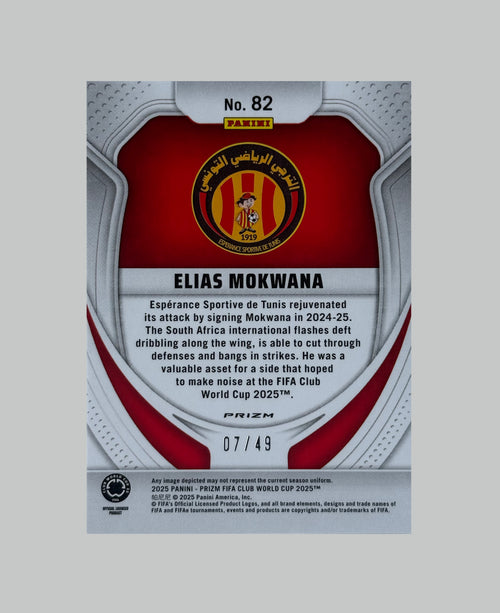 Panini Prizm Club World Cup Elias Mokwana (RC) 07/49